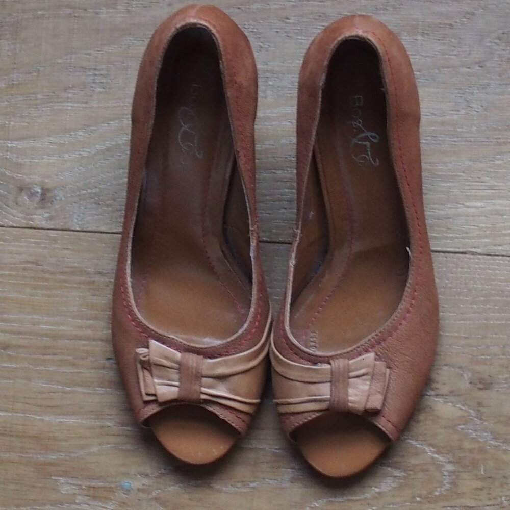 Bos.&Co. | Open Toe Leather Heels